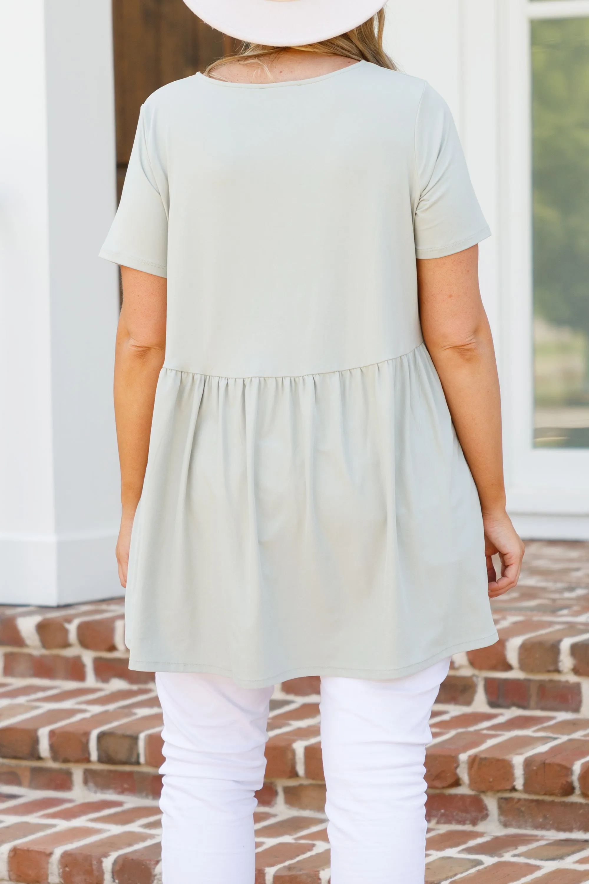 Princess And Punks Top, Light Sage