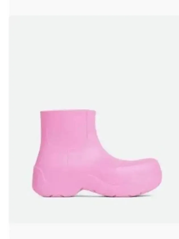 Puddle Rubber Ankle Rain Boots Pink