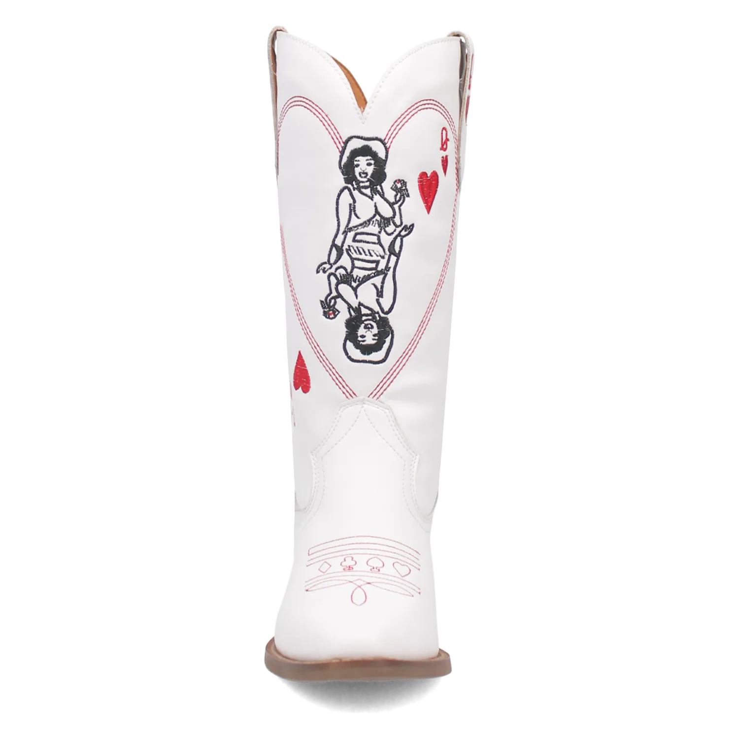 Queen A Hearts White Leather Boot (DS)