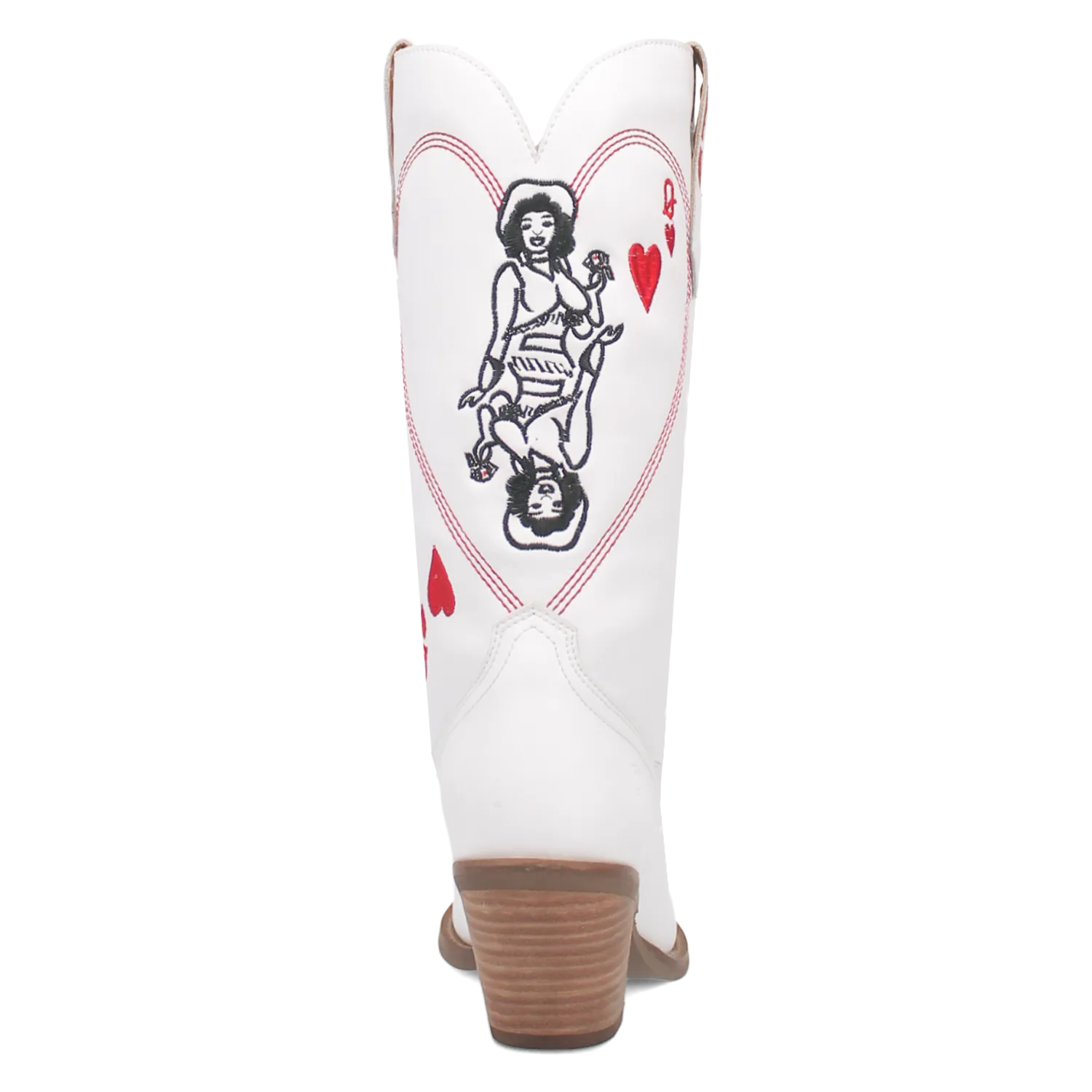 Queen A Hearts White Leather Boot (DS)