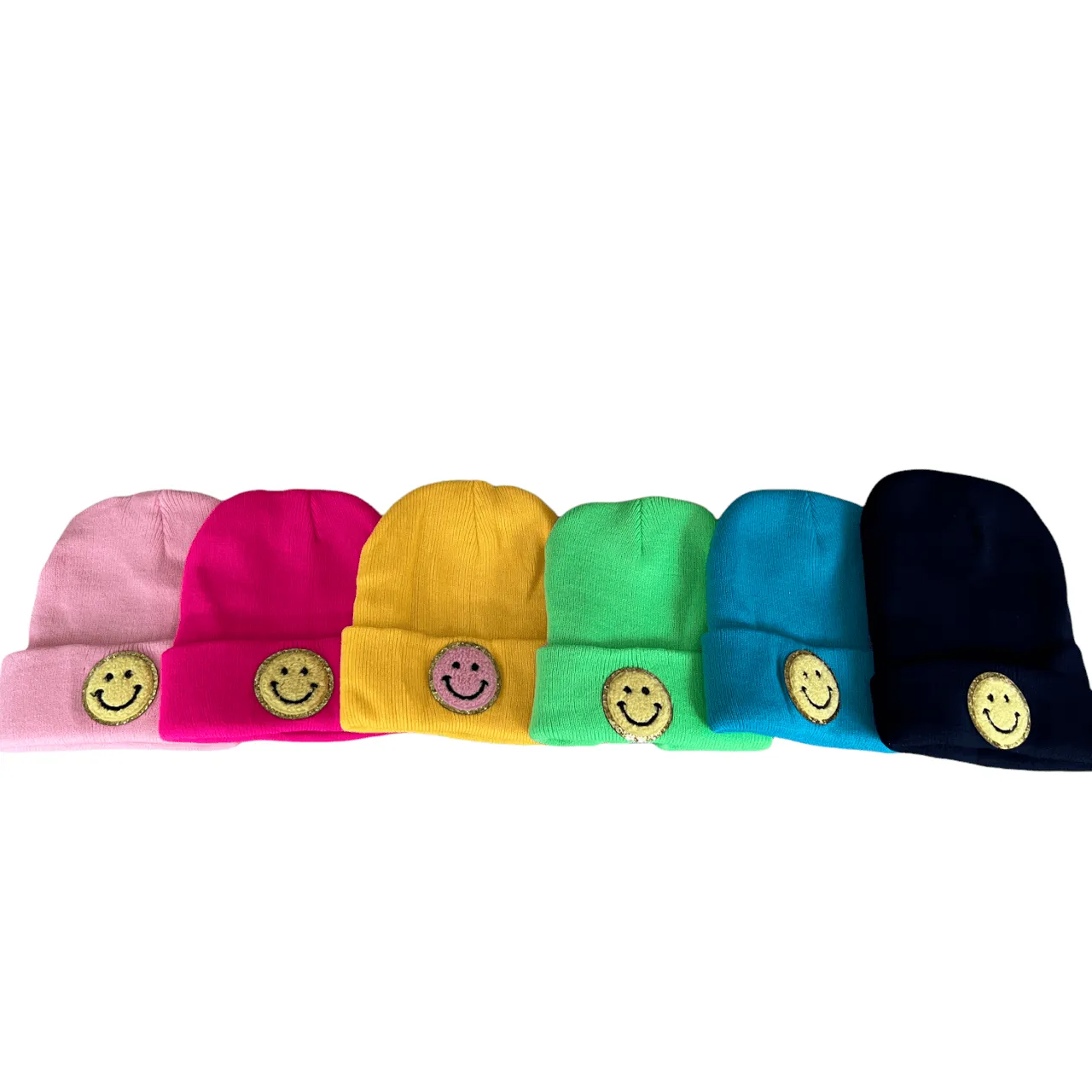 Rainbow Happy Beanies