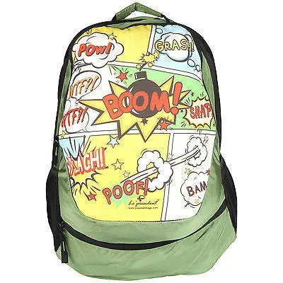 Rainco Comic Green Backpack / School Bag by President Bags