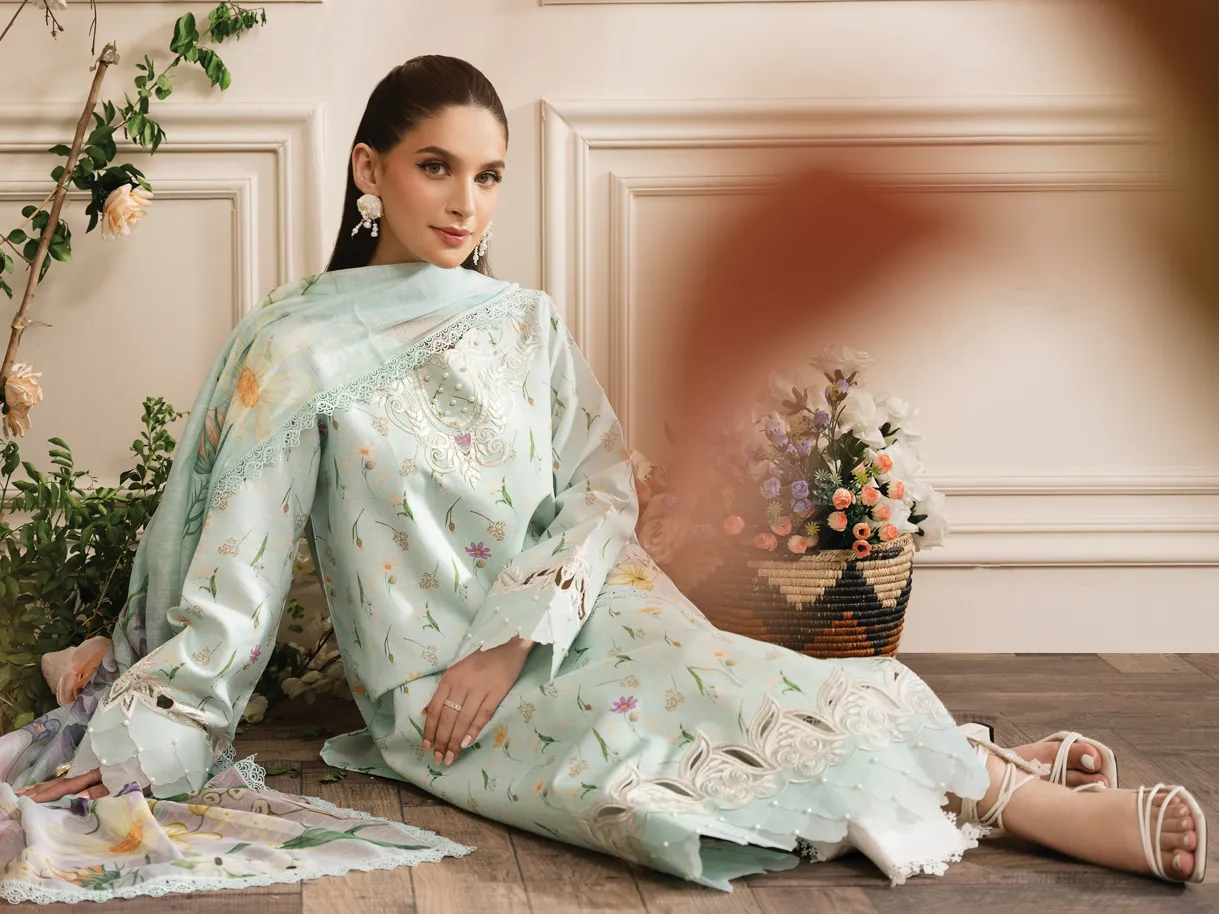 Rang Rasiya Lifestyle Embroidered Lawn Unstitched 3Pc Suit D-01 SEIAH