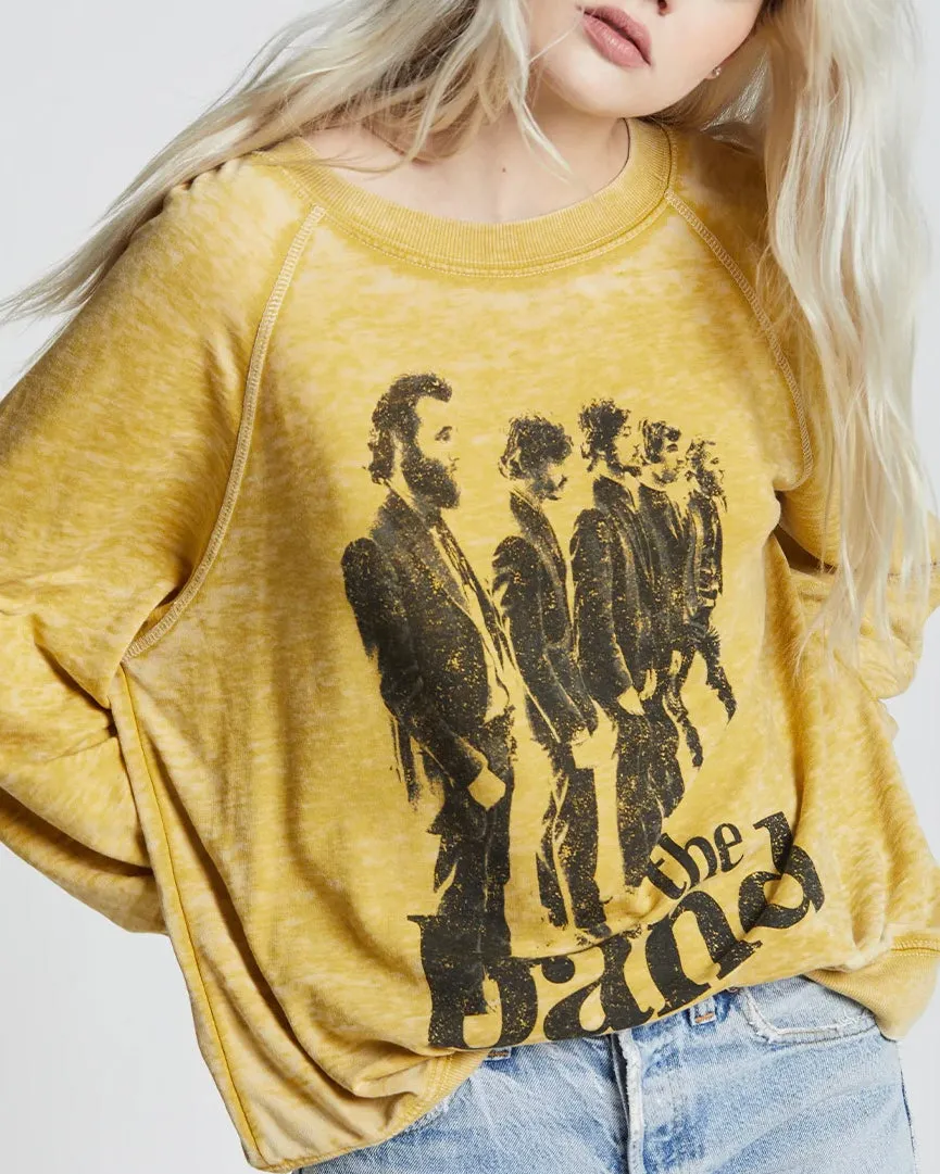 Recycled Karma The Band Vintage Washed Sweatshirt | Mustard