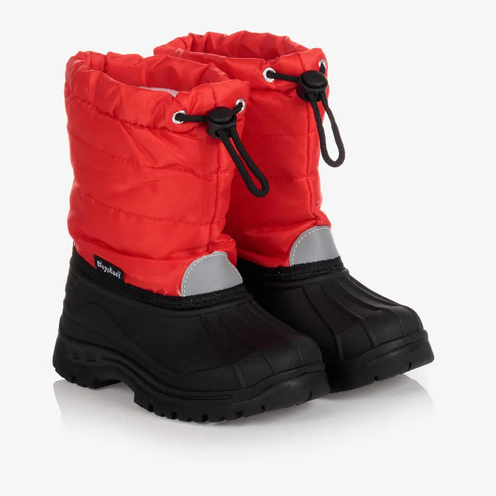 Red & Black Snow Boots