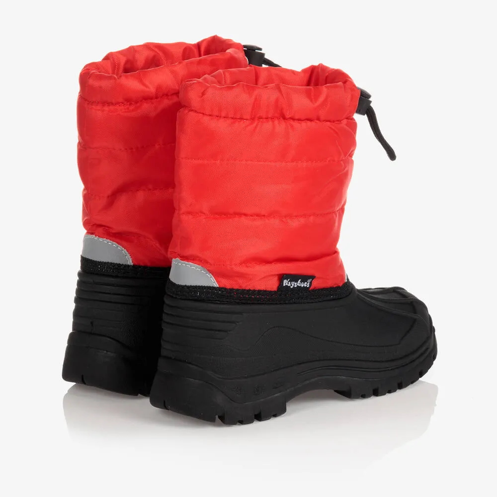 Red & Black Snow Boots