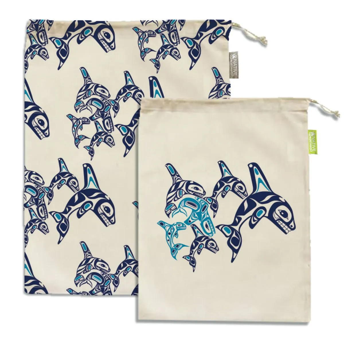 Reusable Produce Bag Set | Orca Family by Paul Windsor