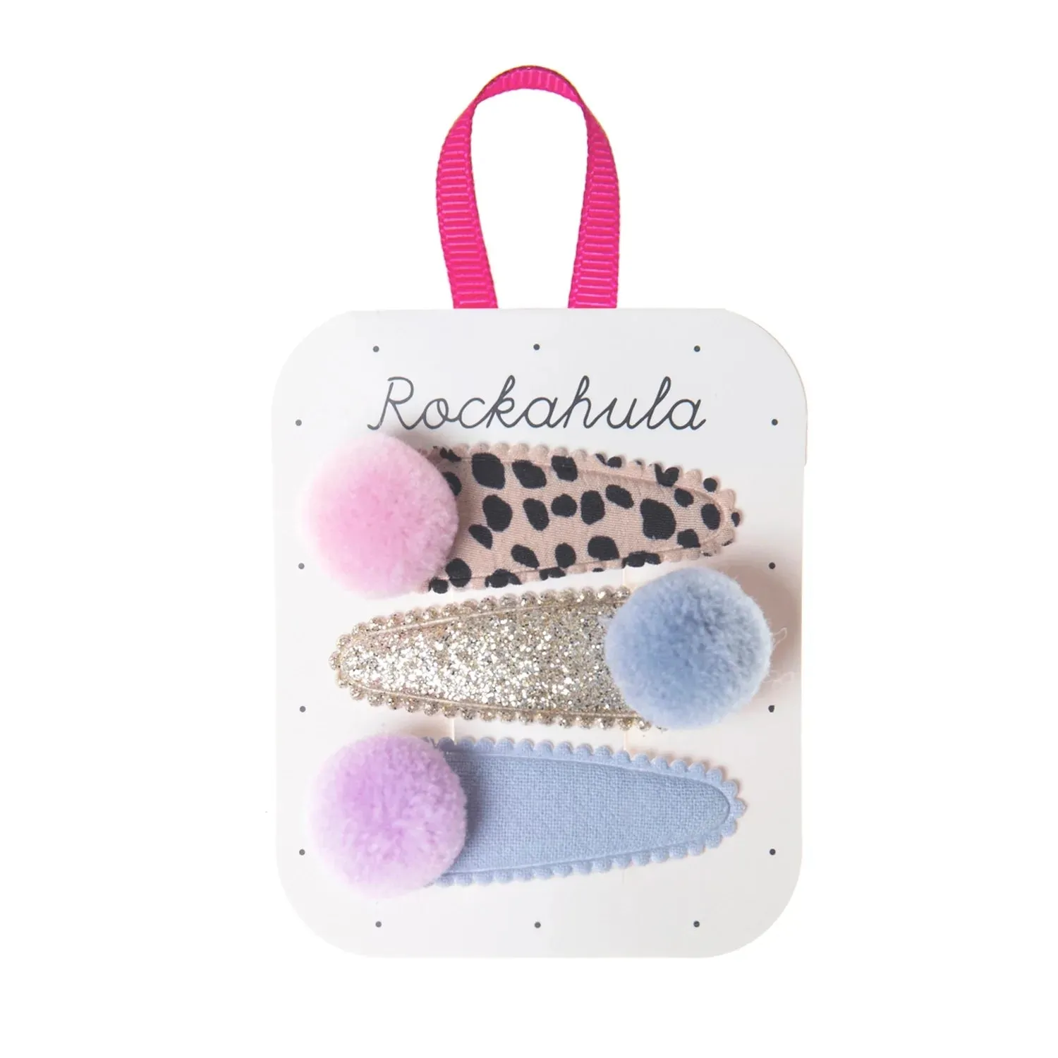 Rockahula- Luna Leopard Pom Pom Clips