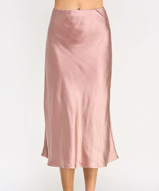 Satin Skirt - Mauve