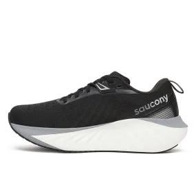 Saucony Women's Triumph 22 Sneaker, Black/White, 8 Wide