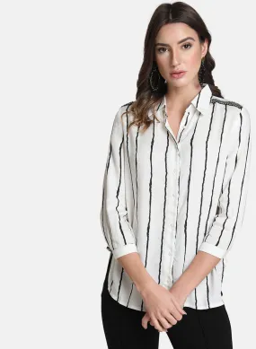 Striped Embellished Shirt