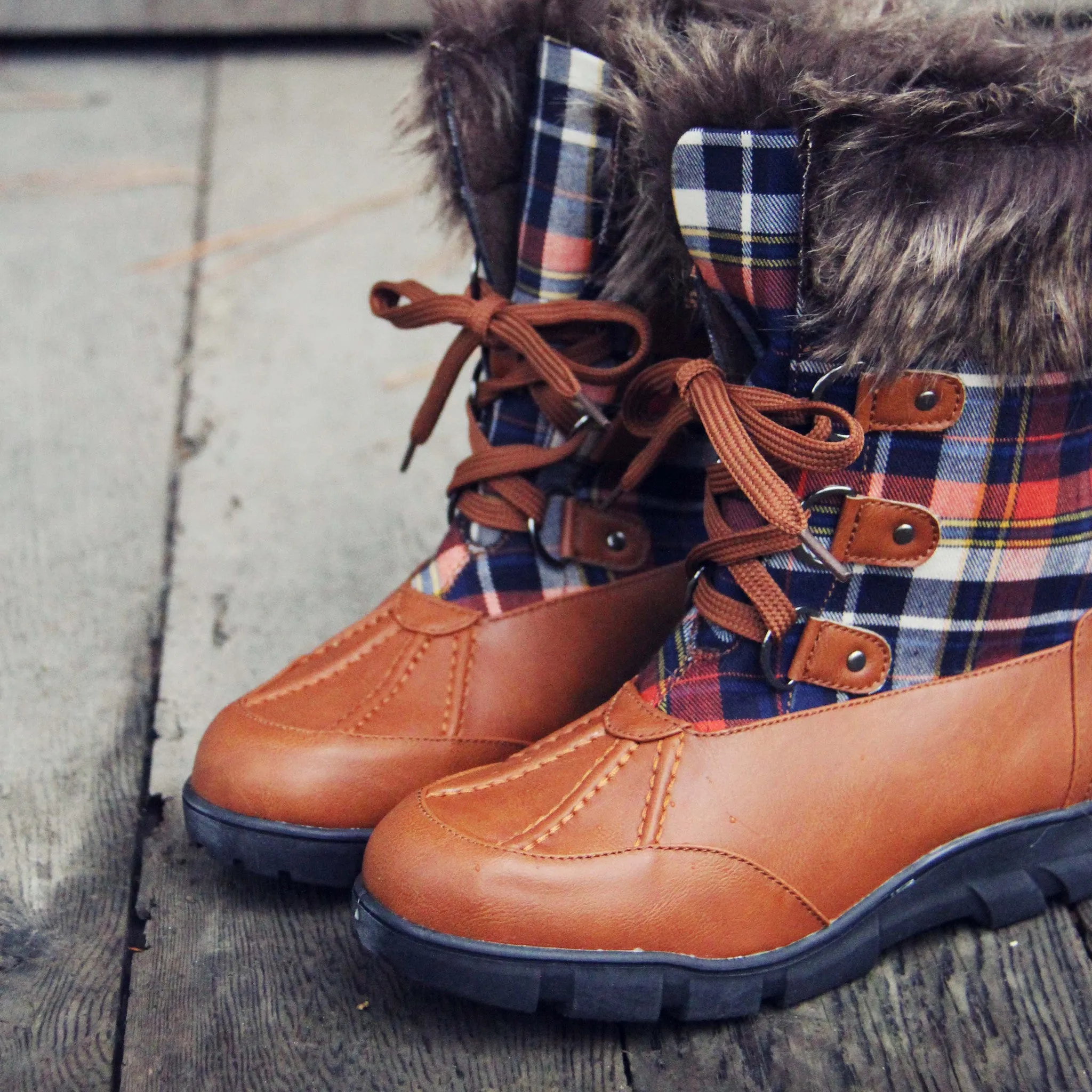 Tartan Flurries Snow Boots