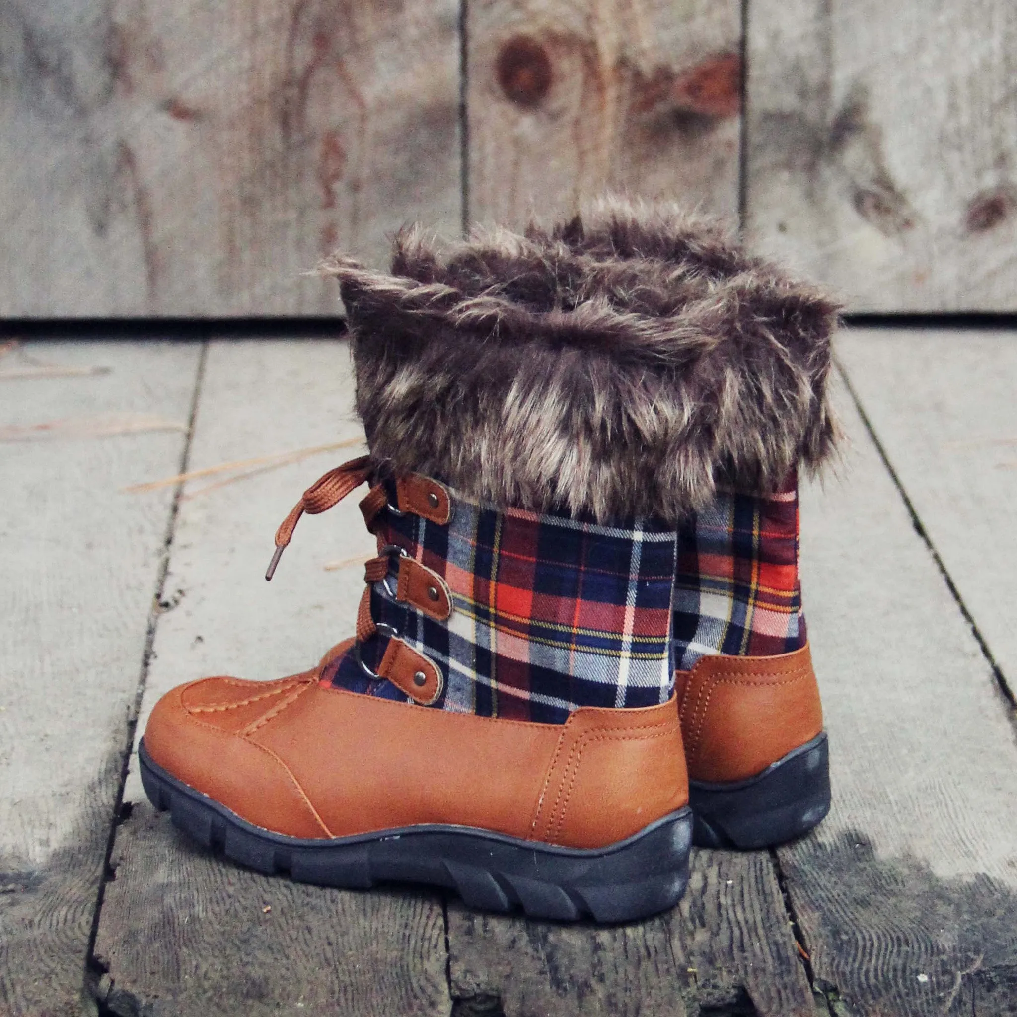 Tartan Flurries Snow Boots