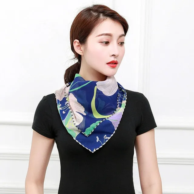 Temperament neck breathable mask new spring and summer anti-UV chiffon thin veil sunscreen multi-function large mask scarf