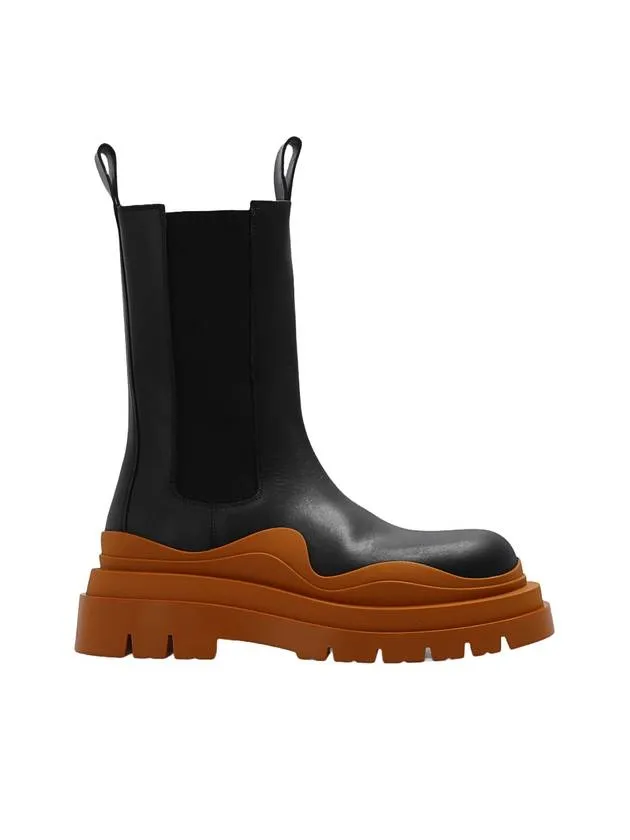 Tire Chelsea Boots Black Orange