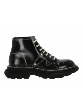 Tread Lace-Up  Worker Boots Black