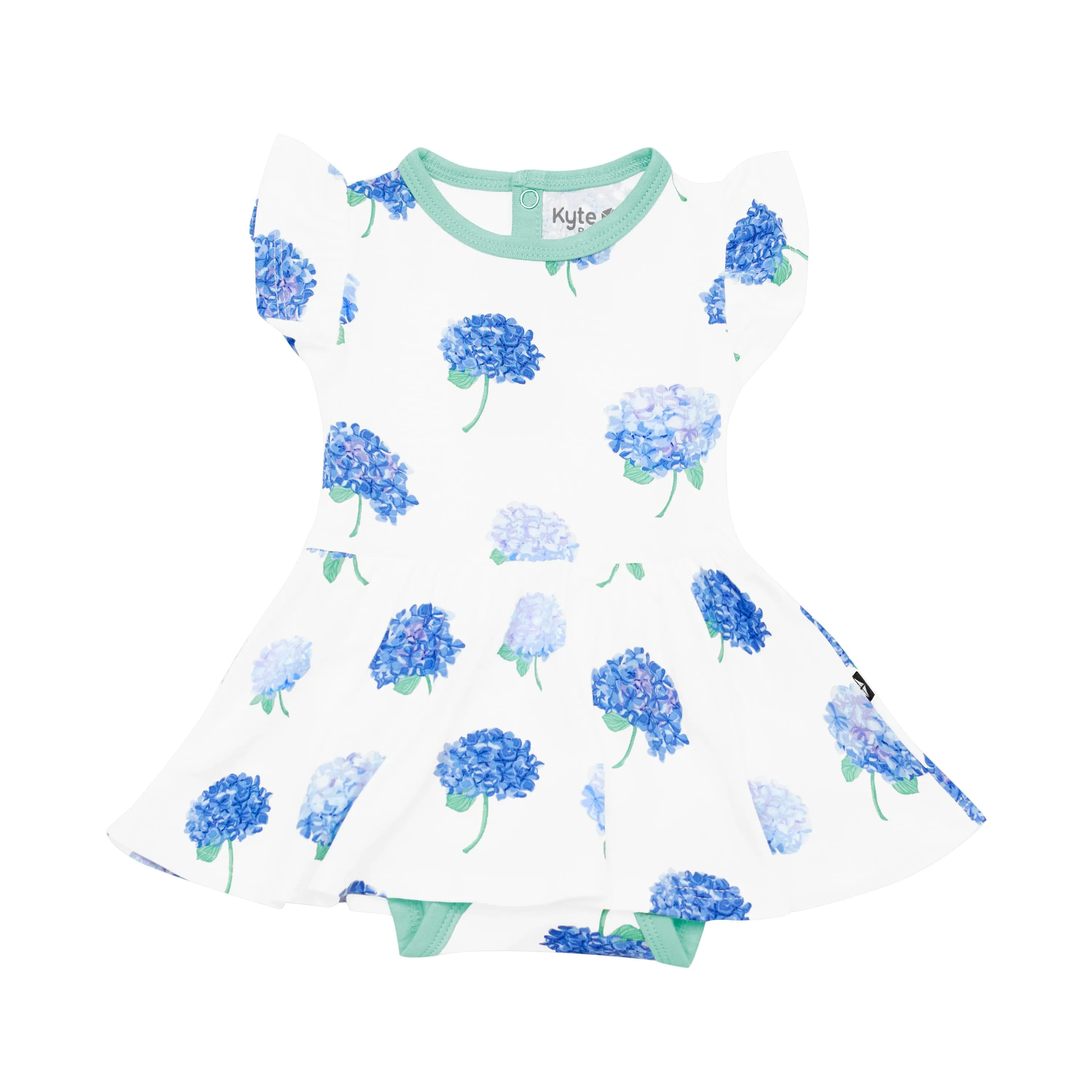 Twirl Bodysuit Dress in Hydrangea