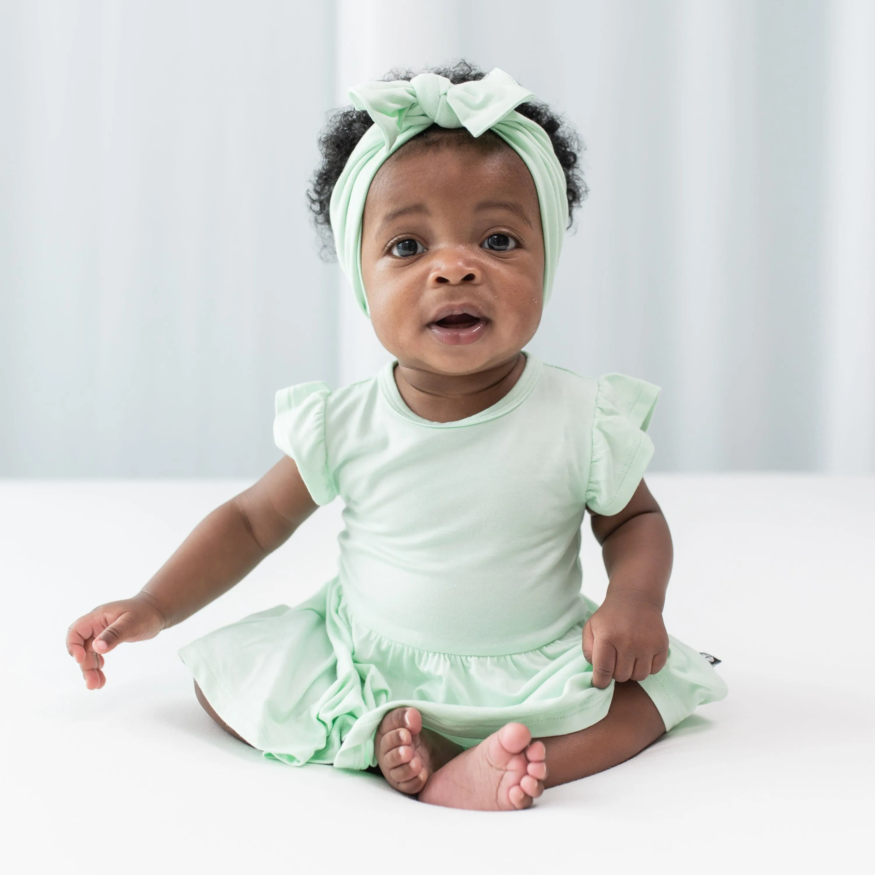 Twirl Bodysuit Dress in Mint