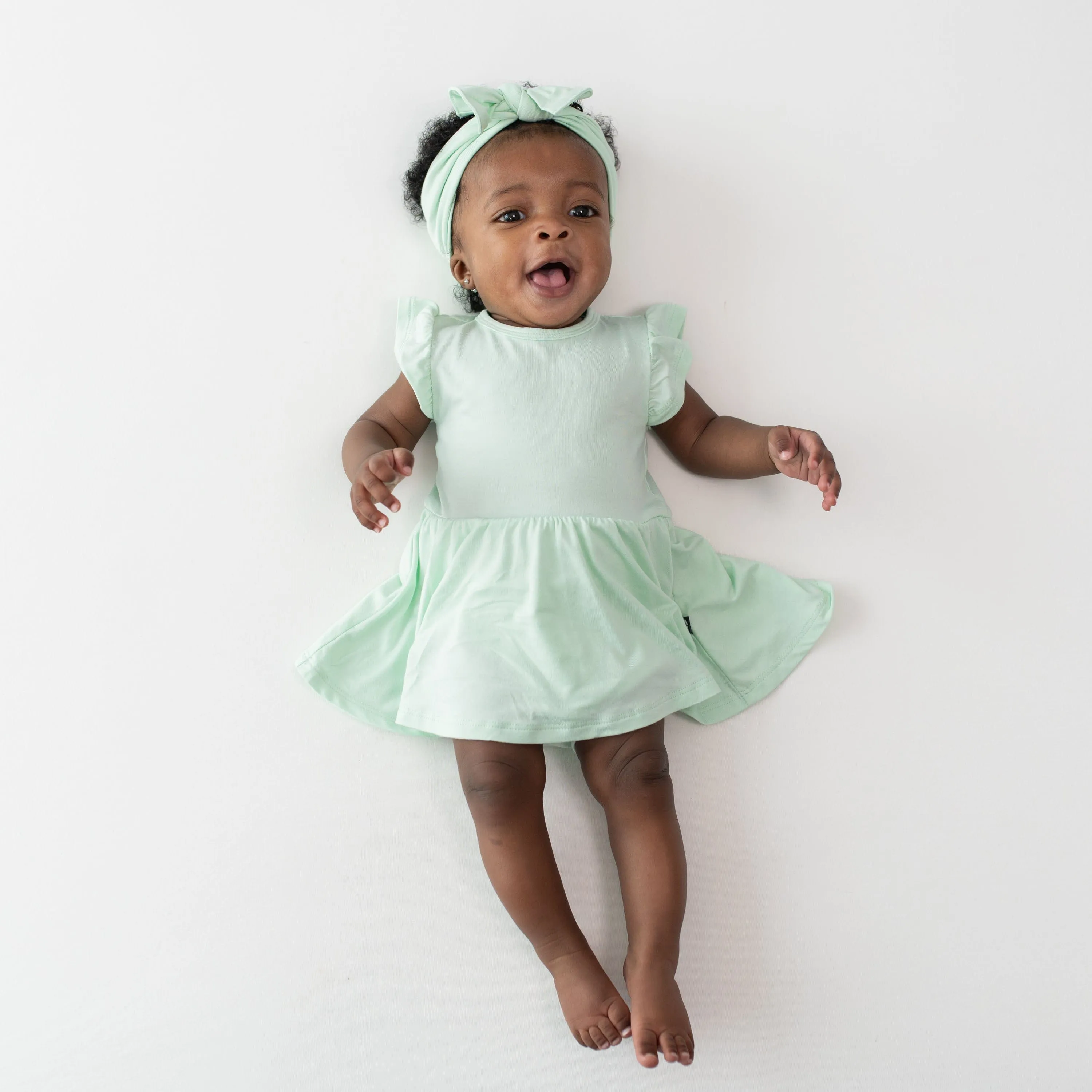 Twirl Bodysuit Dress in Mint