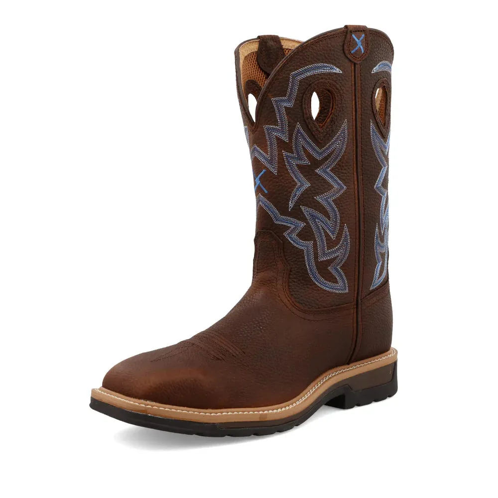 Twisted X Men's 12 Western Work Boot - Pebble Brown MLCS003