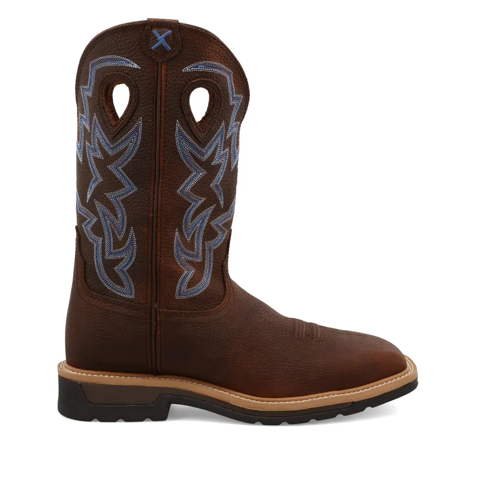 Twisted X Men's 12 Western Work Boot - Pebble Brown MLCS003