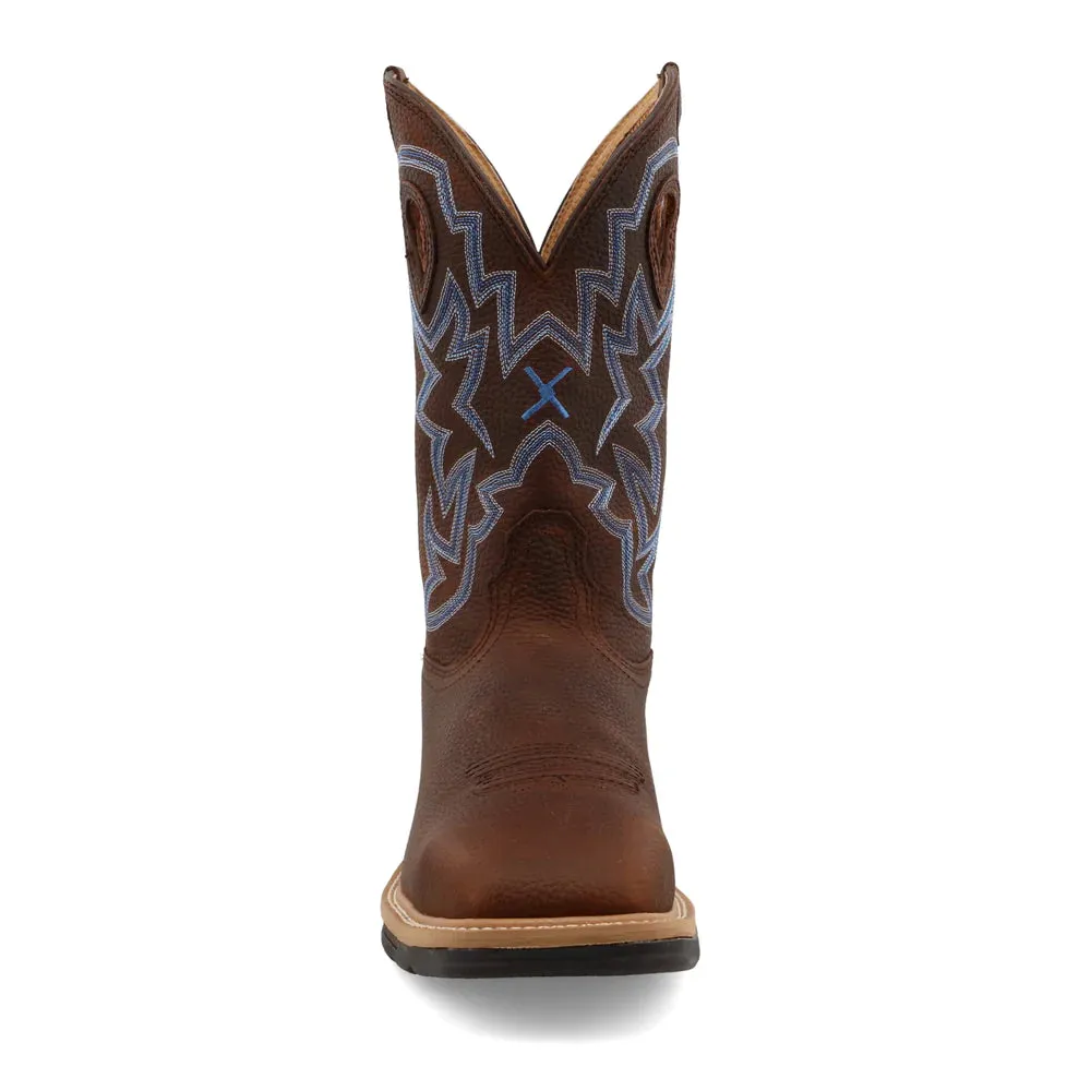 Twisted X Men's 12 Western Work Boot - Pebble Brown MLCS003