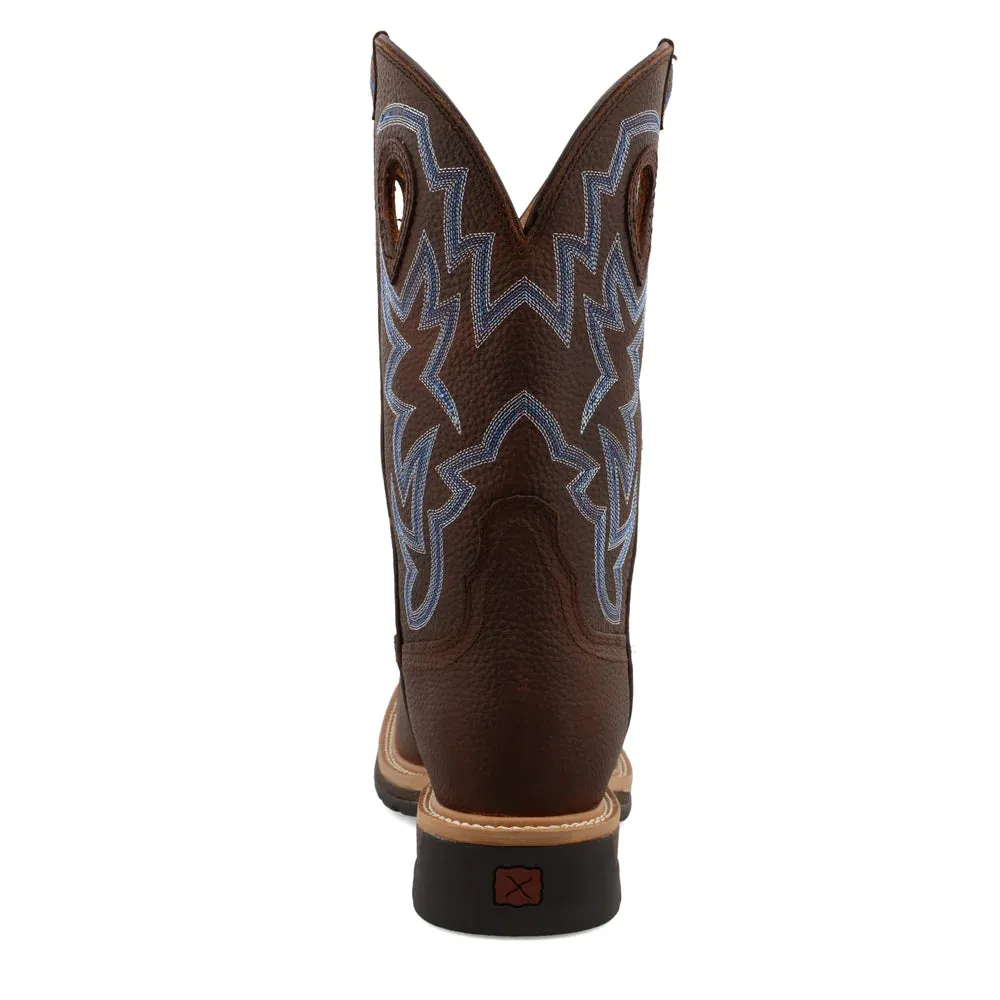 Twisted X Men's 12 Western Work Boot - Pebble Brown MLCS003