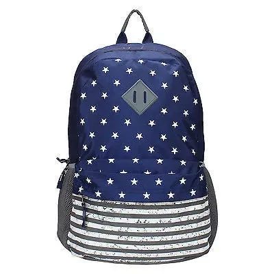 USA Blue-Grey Backpack / School Bag by President Bags