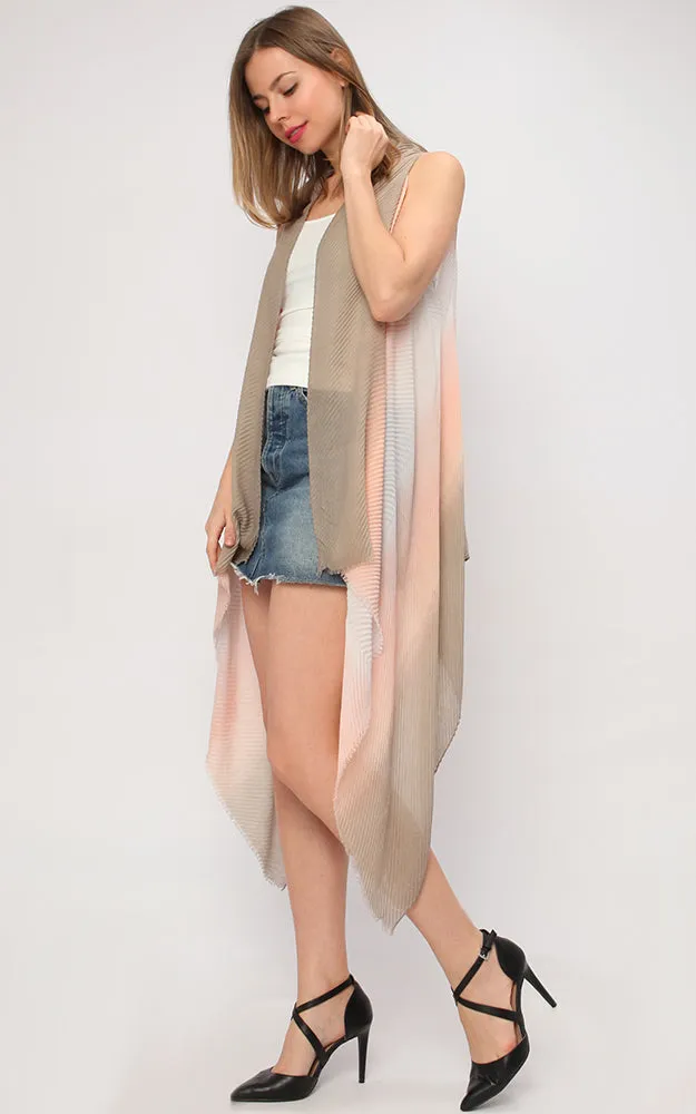 VP9131 Pleated Ombre Scarf Vest