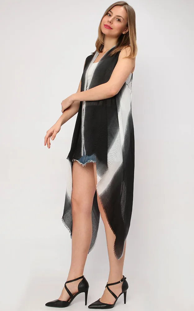 VP9131 Pleated Ombre Scarf Vest