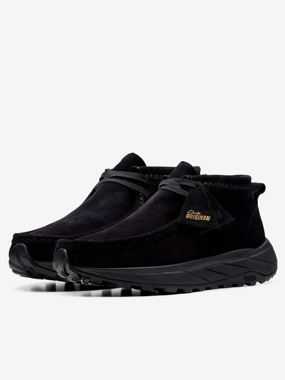 Wallabee Eden suede nero