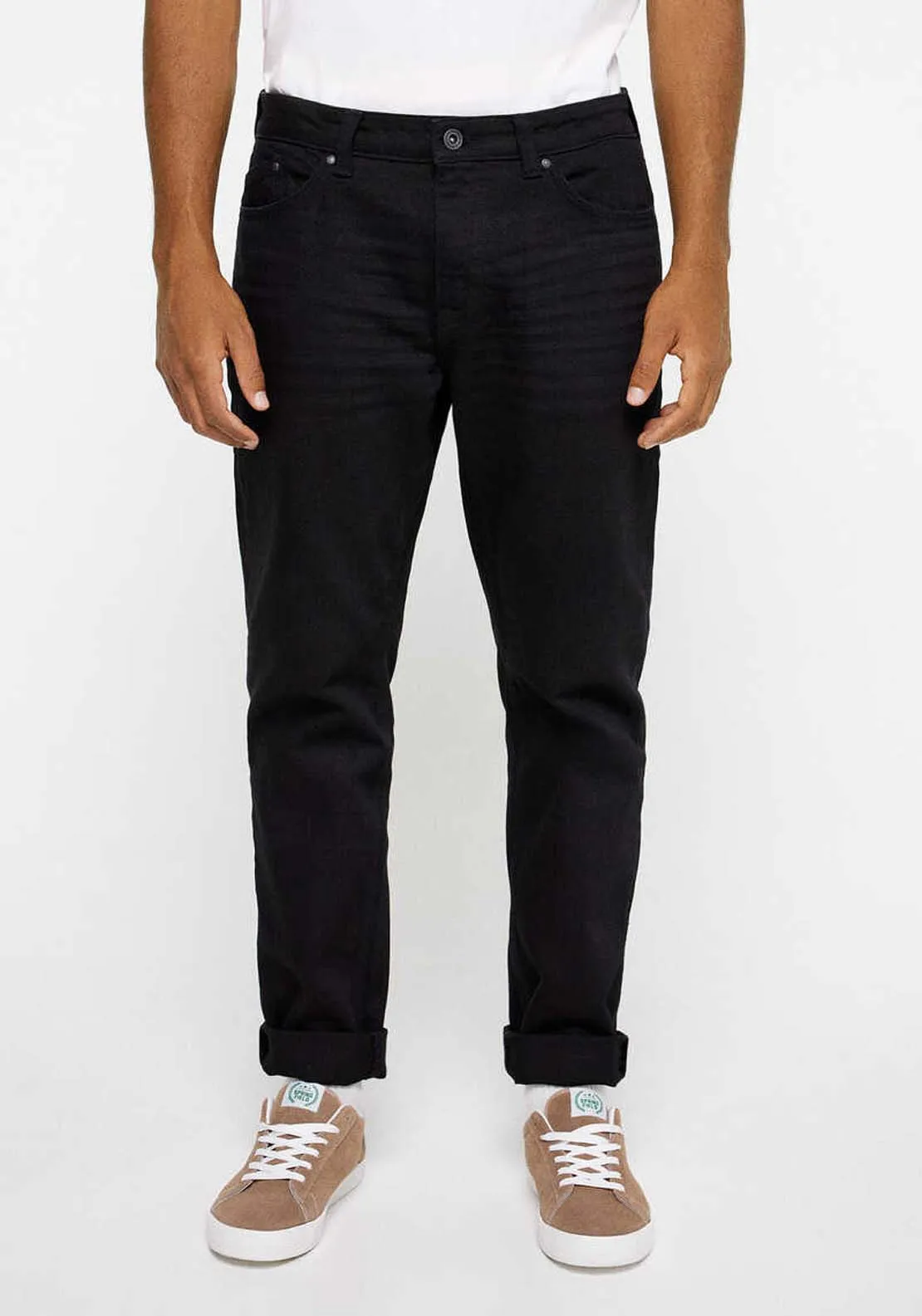 Washed black regular fit jeans - Black