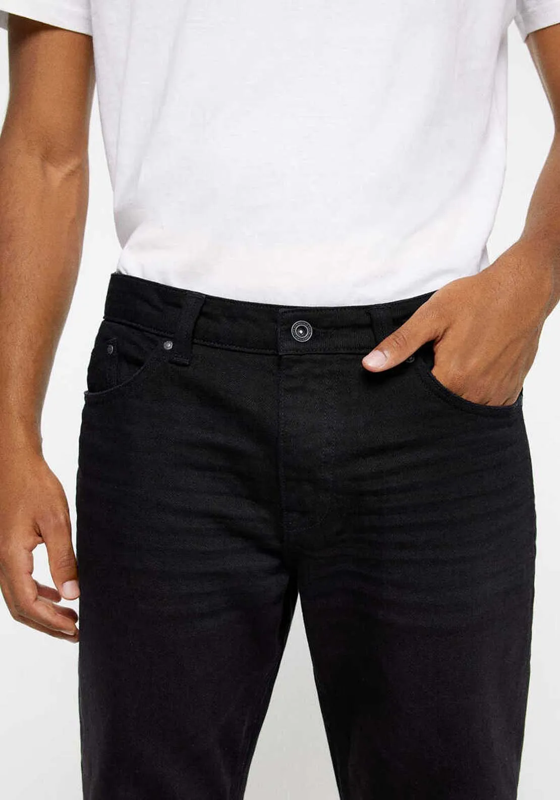 Washed black regular fit jeans - Black