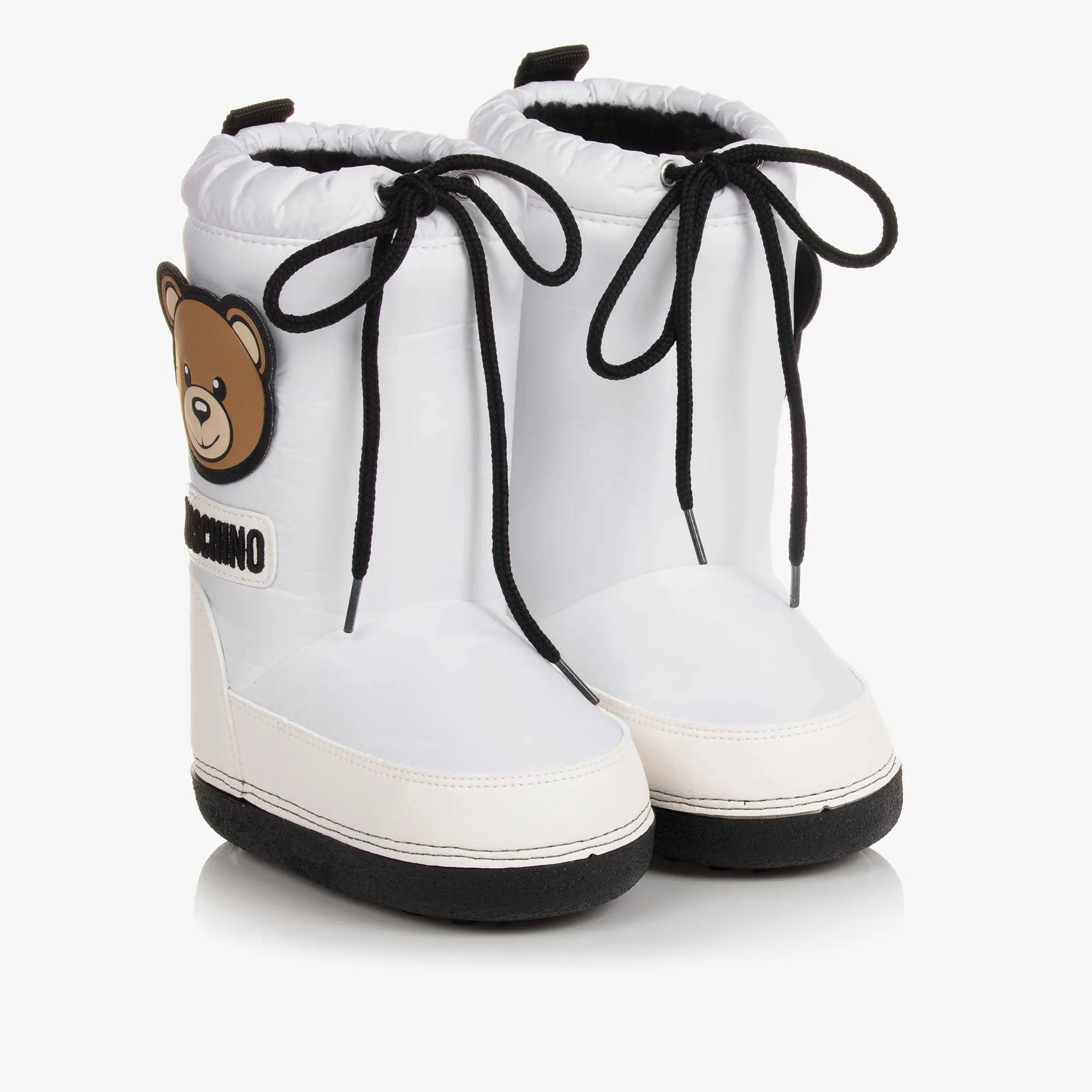 White Teddy Bear Snow Boots