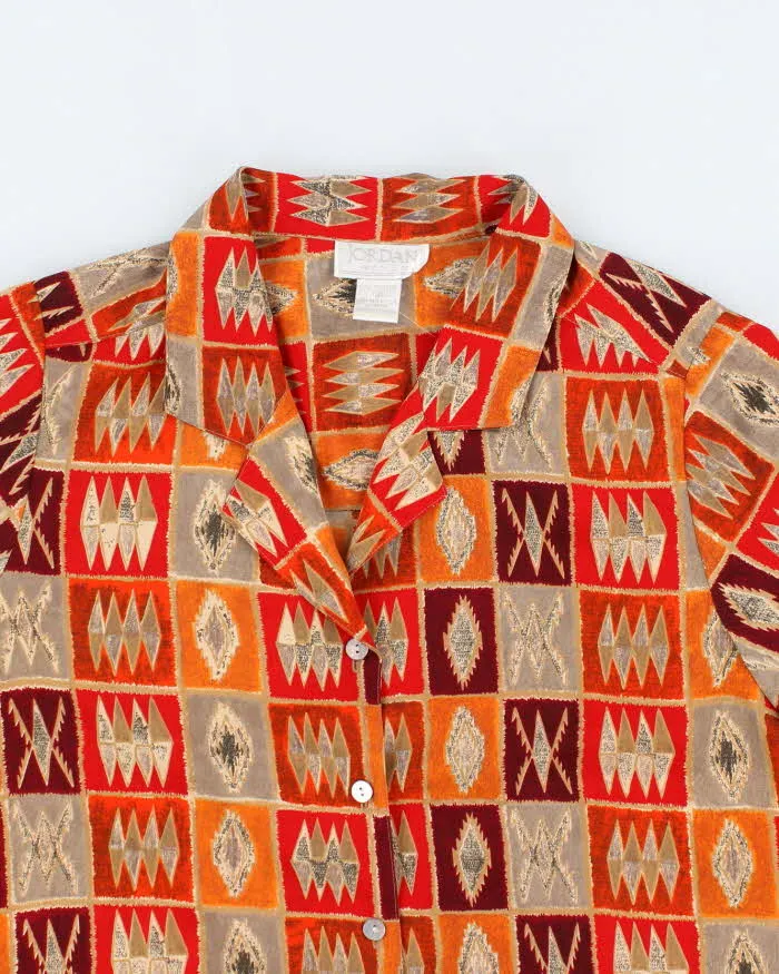 Woman's Vintage Patterned Shirt - XL