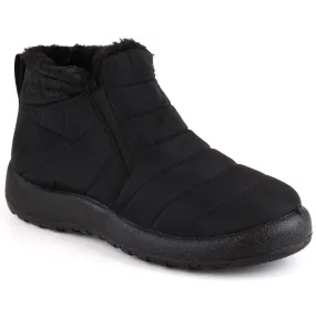 Women's waterproof slip-on snow boots with elastic bands black News 3193