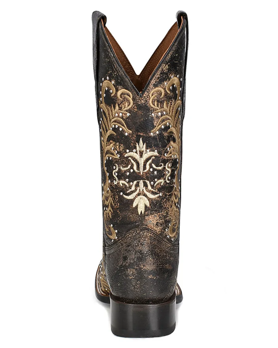 Women's Embroidery & Studs Western Boots