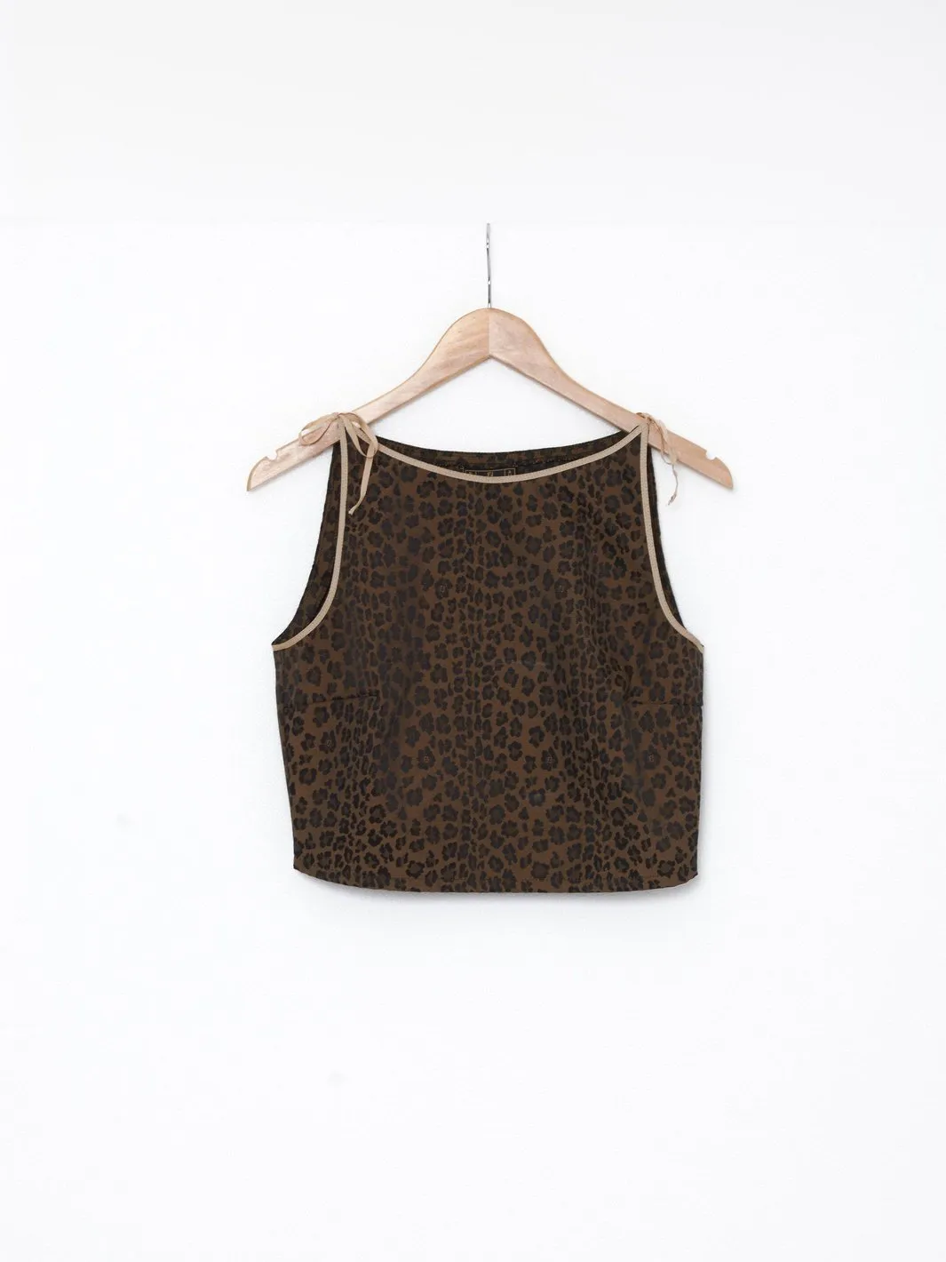 Y2K Fendi leopard print top