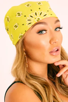 Yellow Bandana Hair Scarf - Dalya