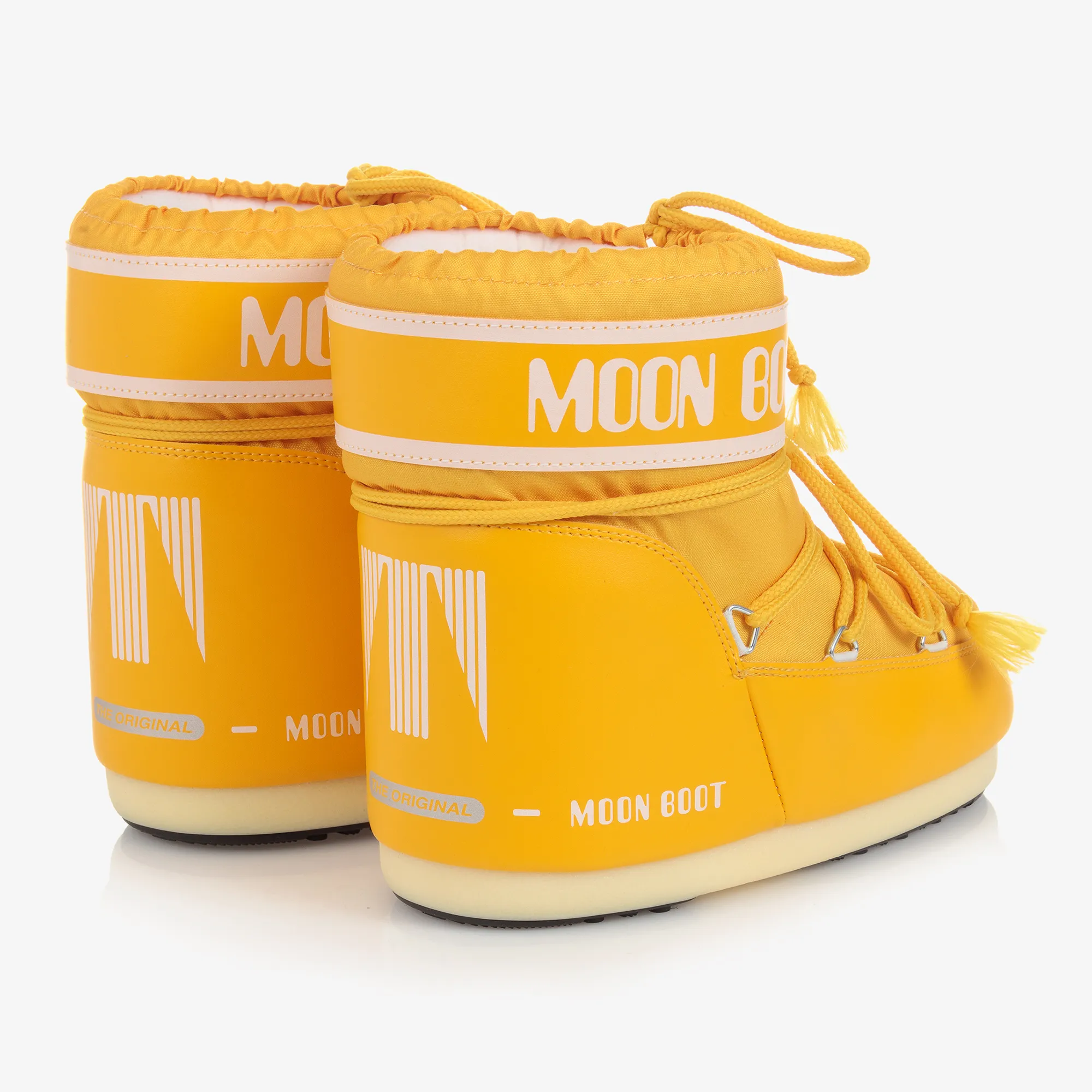 Yellow Logo Short Snow Boots