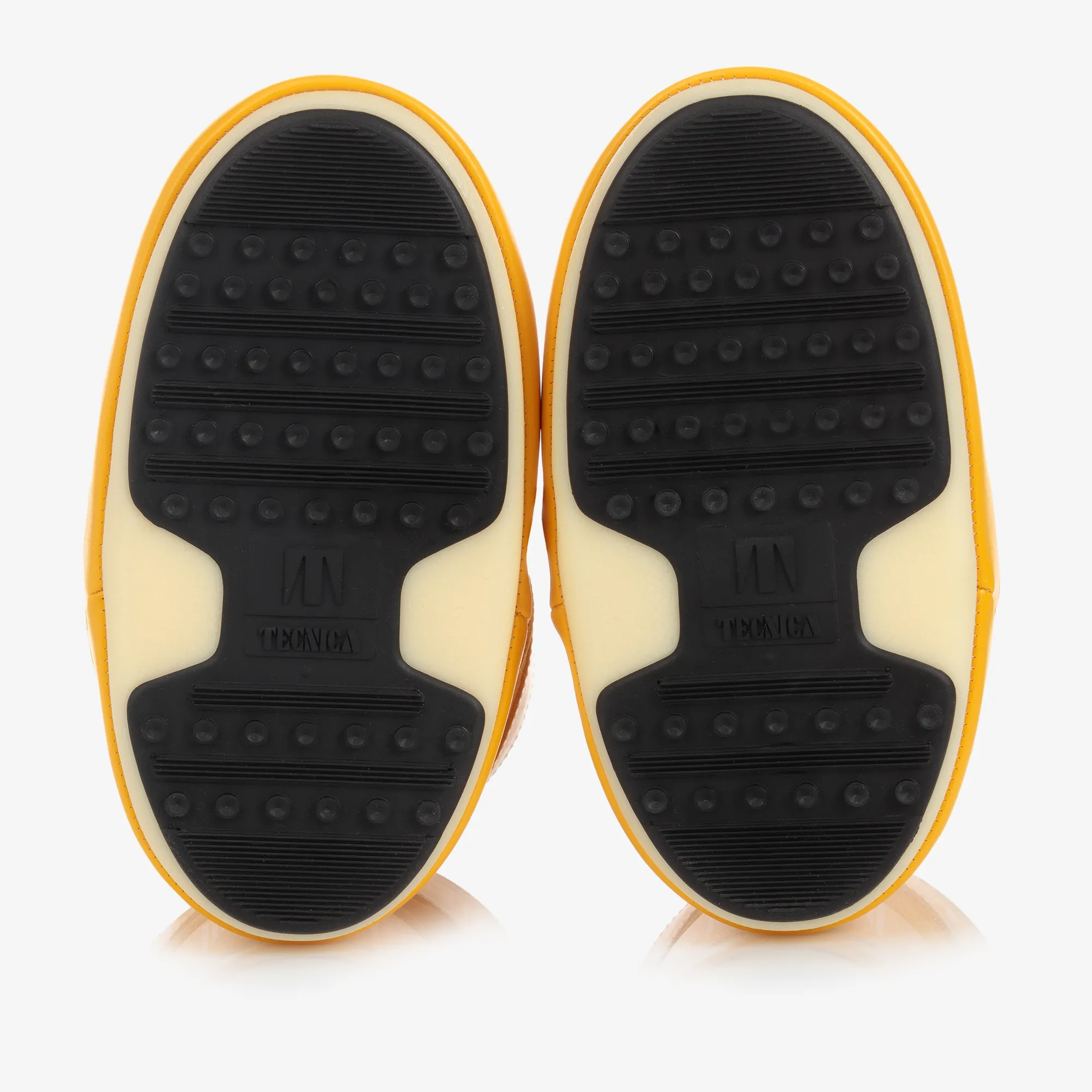 Yellow Logo Short Snow Boots