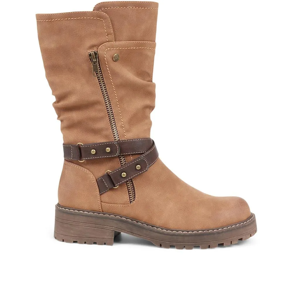 Zip Up Calf Boots - TELOO38011 / 324 162