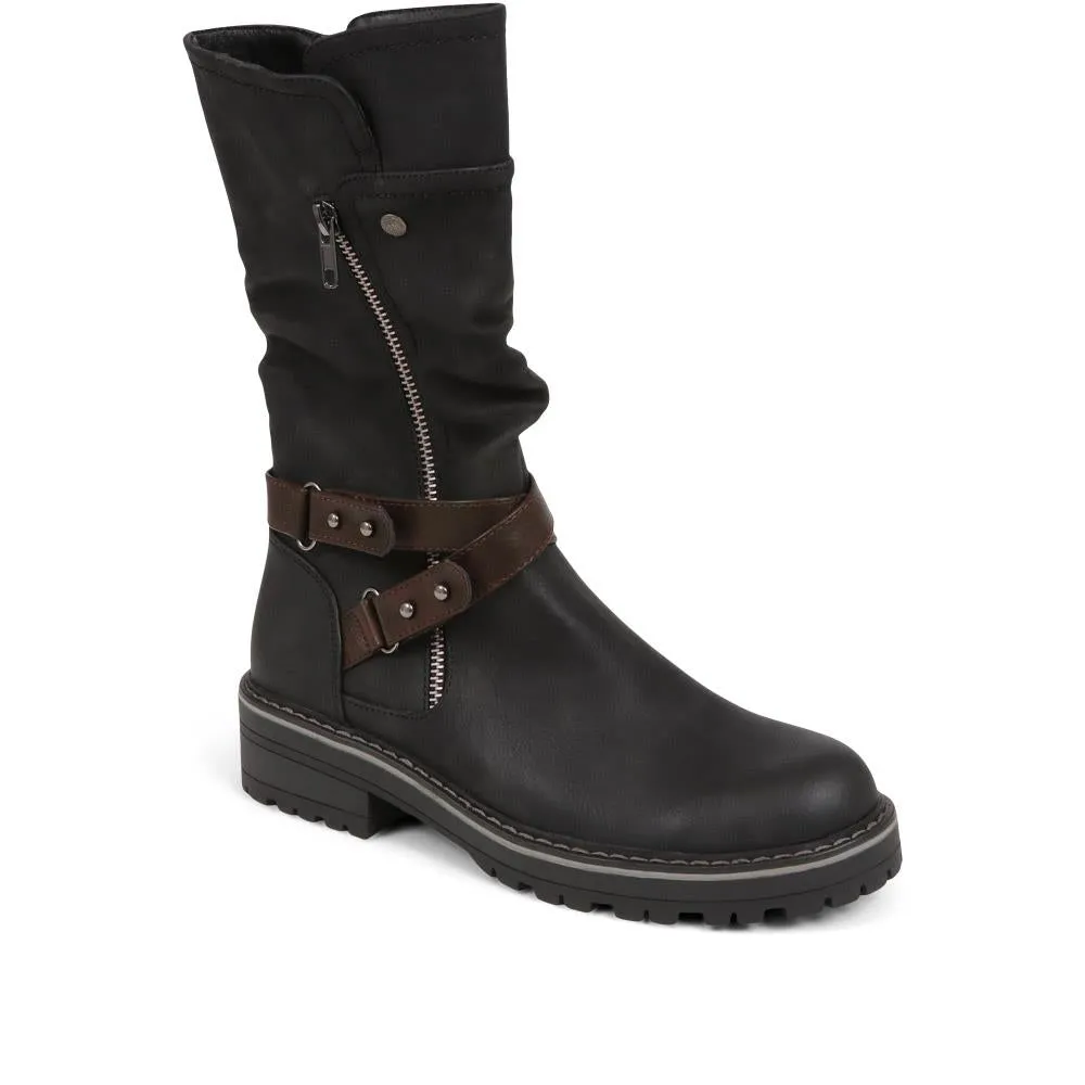 Zip Up Calf Boots - TELOO38011 / 324 162