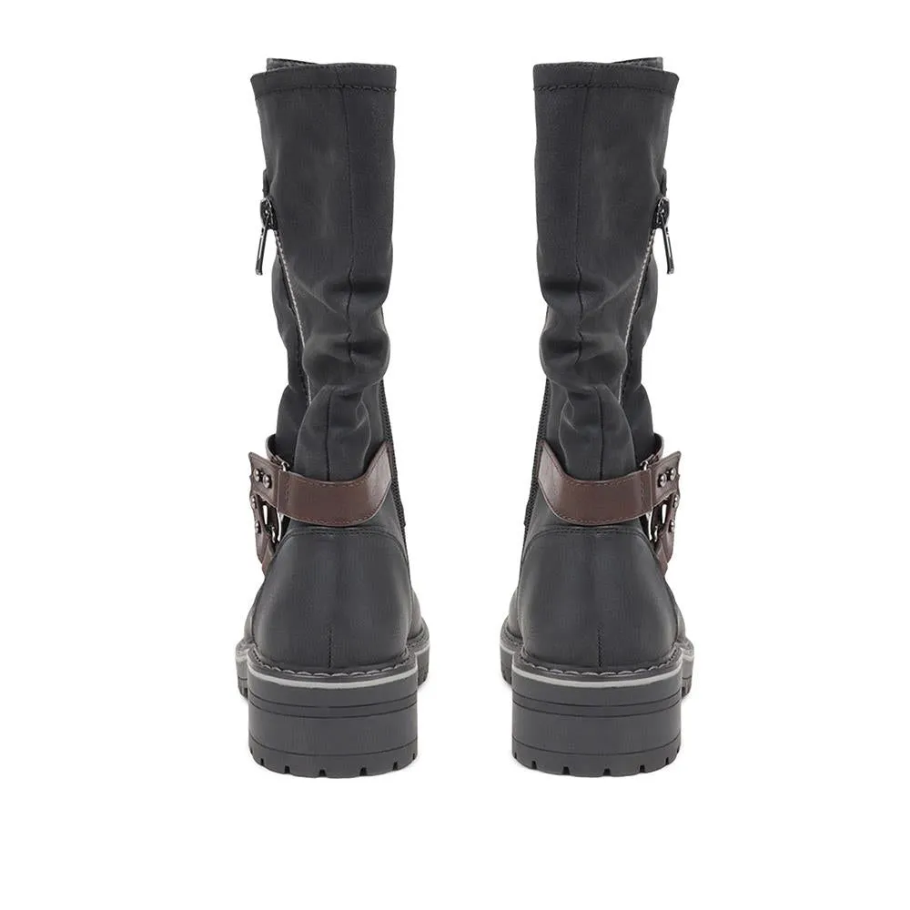 Zip Up Calf Boots - TELOO38011 / 324 162