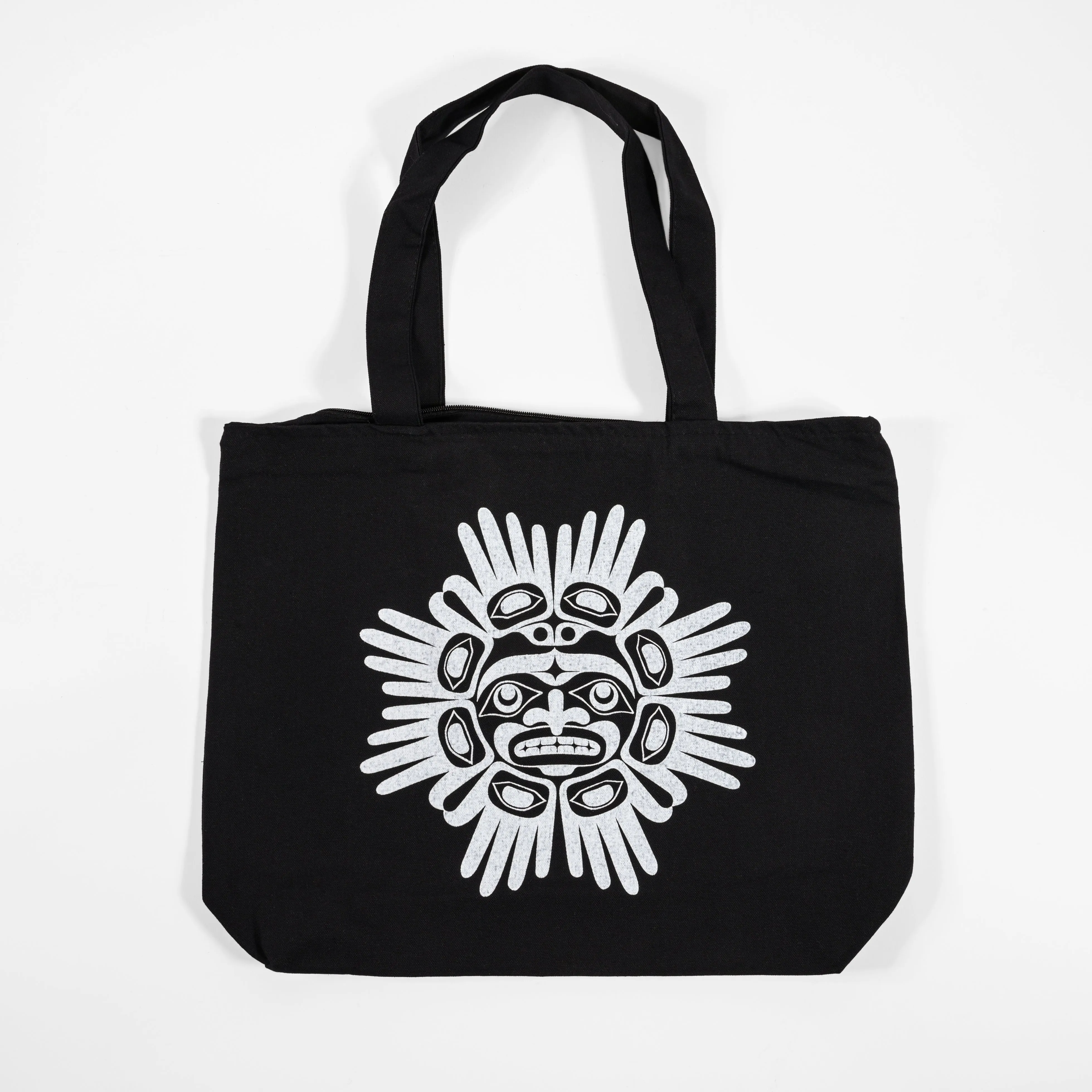 Zipper Tote Bags | Hands of Friendship by Beau Dick